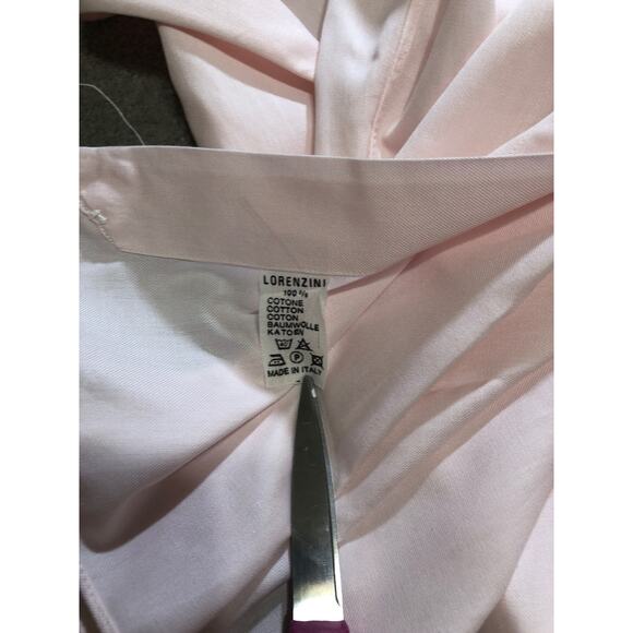 Lorenzini Mens Shirt 15/41 Cotton Pink Long Sleeve Button French Cuff - Picture 3 of 7